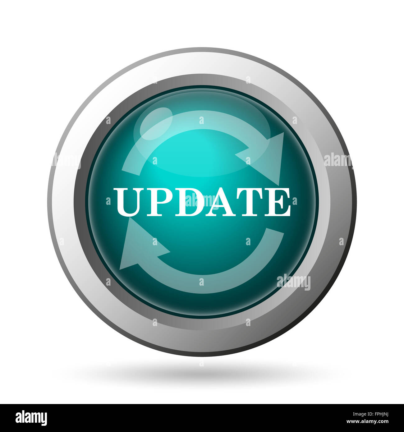 Update icon. Internet button on white background Stock Photo - Alamy