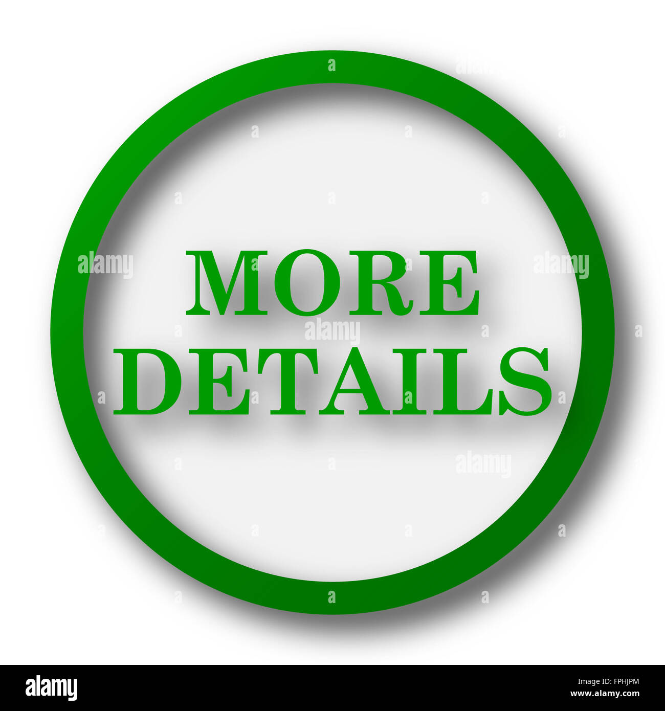 More details icon. Internet button on white background Stock Photo - Alamy