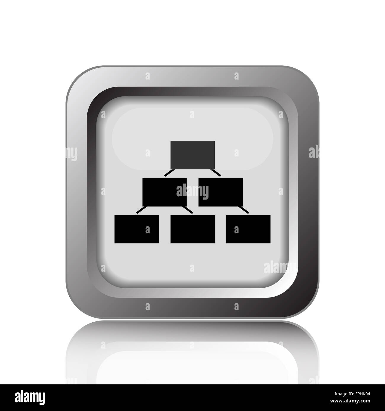 Organizational chart icon. Internet button on white background Stock ...