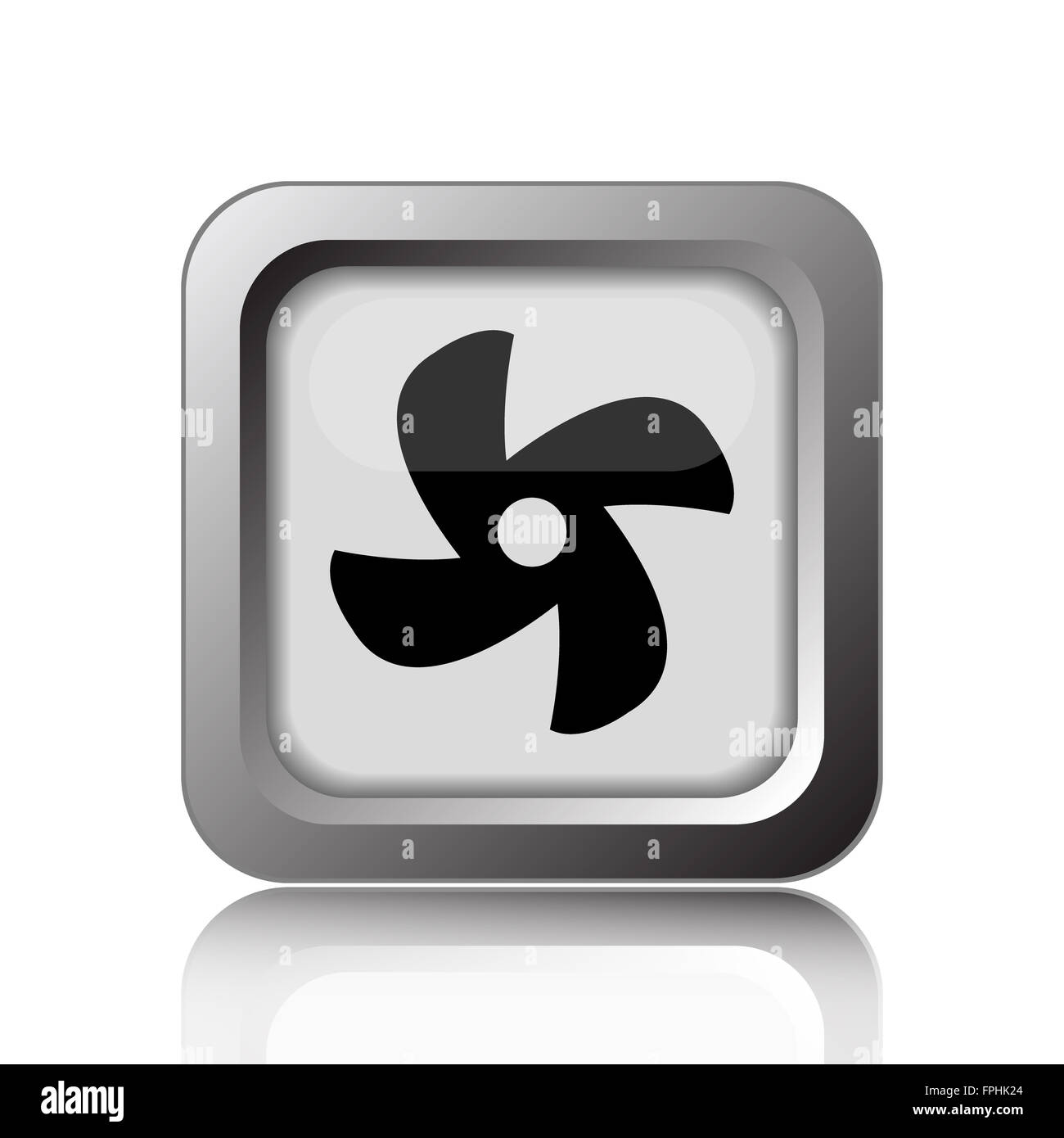 Fan icon. Internet button on white background Stock Photo - Alamy