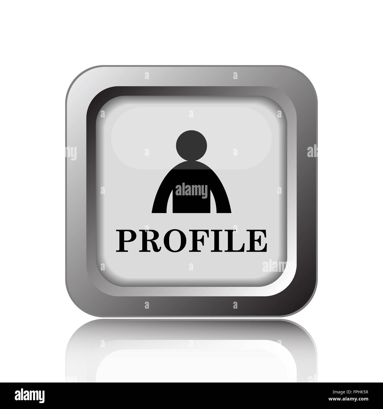 Profile icon. Internet button on white background Stock Photo - Alamy