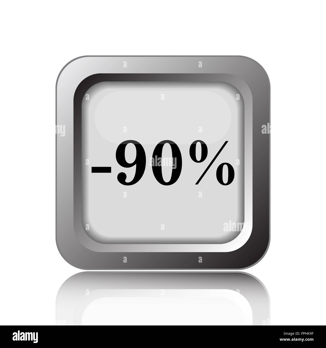 90 percent discount icon. Internet button on white background Stock ...