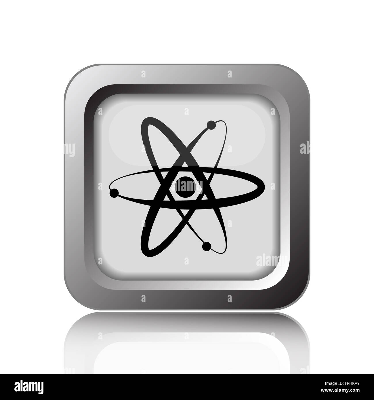 Atoms icon. Internet button on white background Stock Photo - Alamy