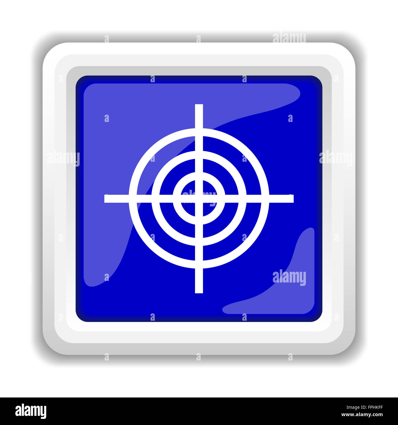 Target icon. Internet button on white background Stock Photo - Alamy