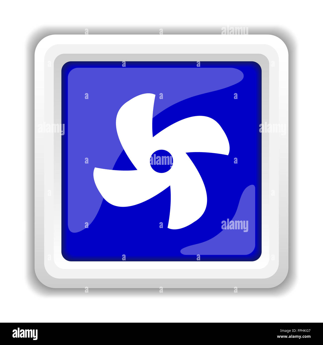 Fan icon. Internet button on white background Stock Photo - Alamy