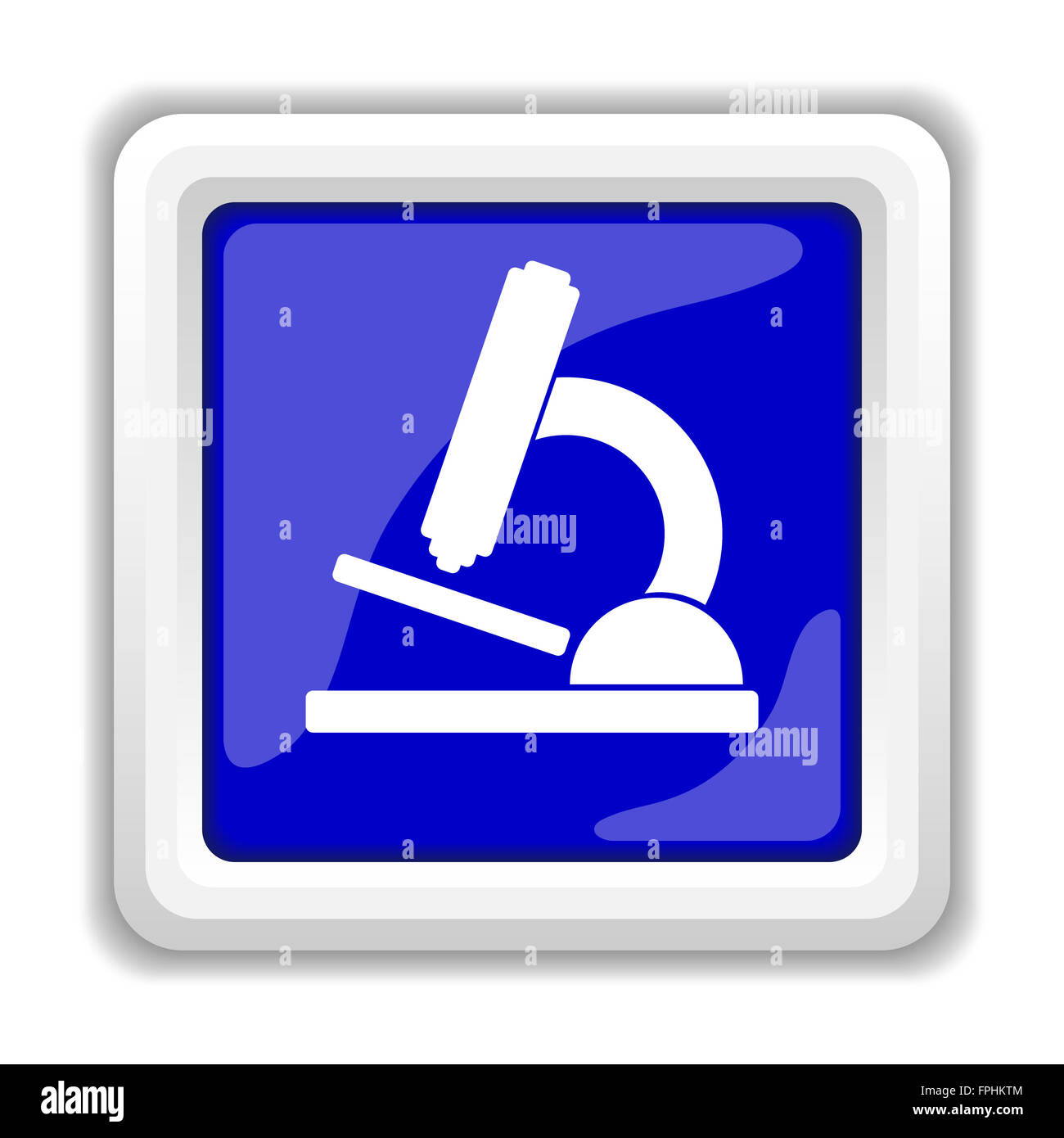 Microscope icon. Internet button on white background Stock Photo - Alamy