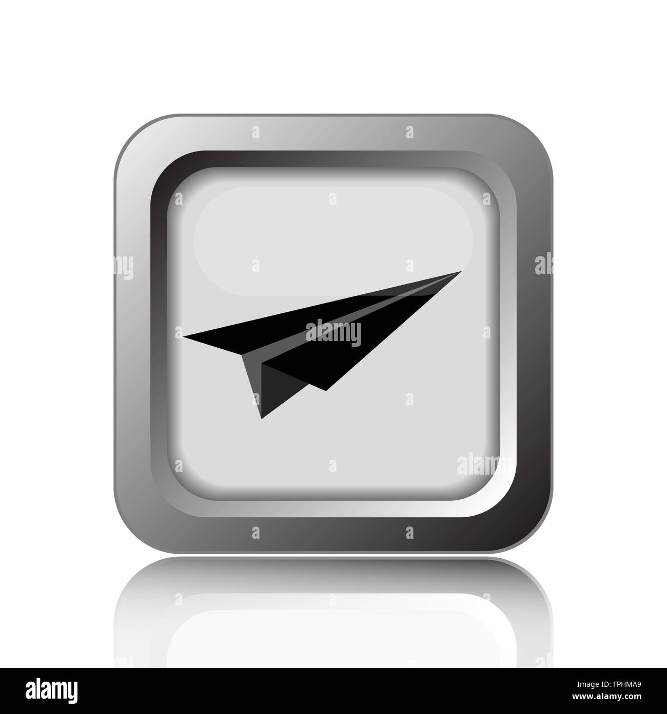 Paper plane icon. Internet button on white background Stock Photo - Alamy