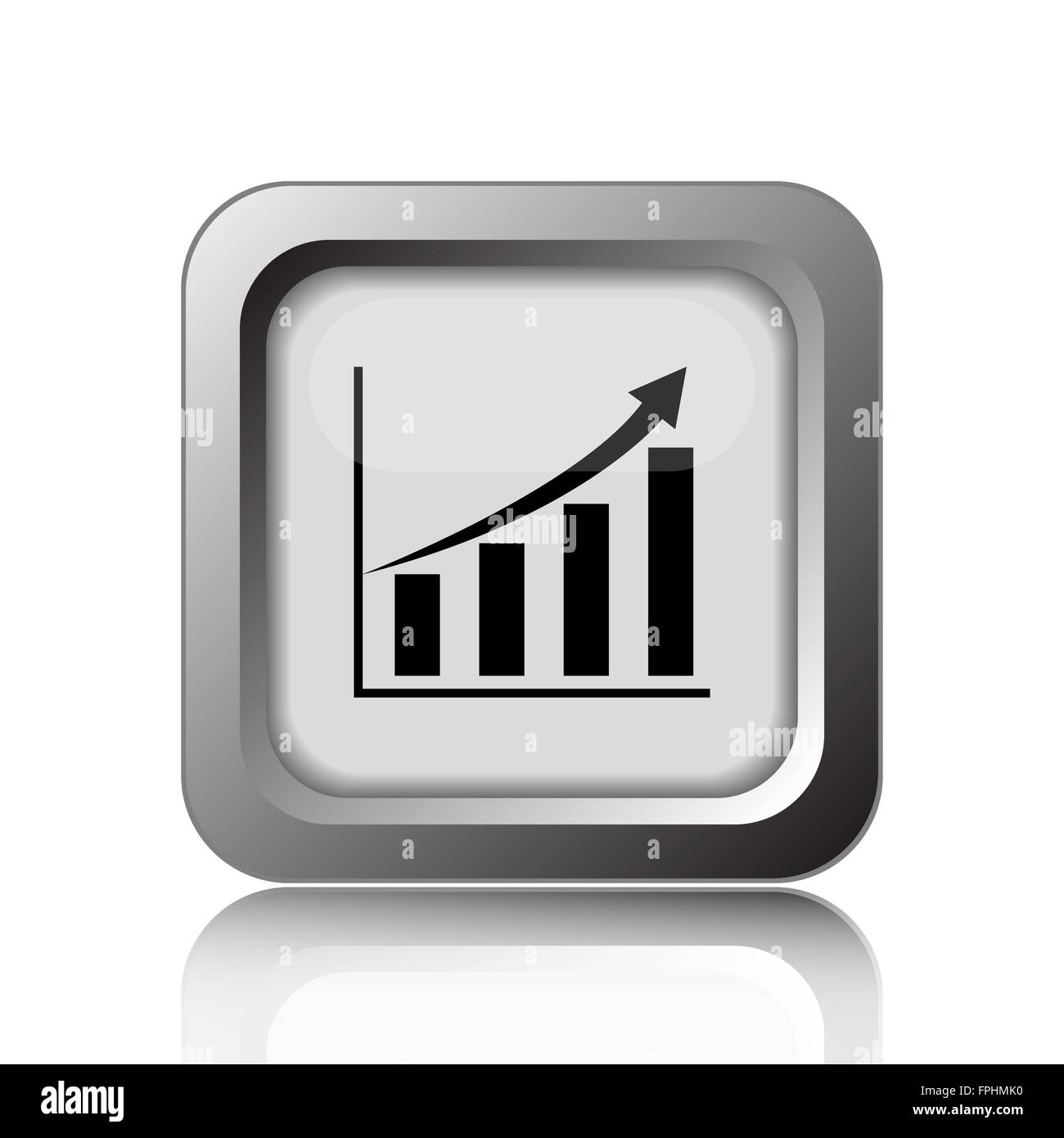 Chart icon. Internet button on white background Stock Photo - Alamy