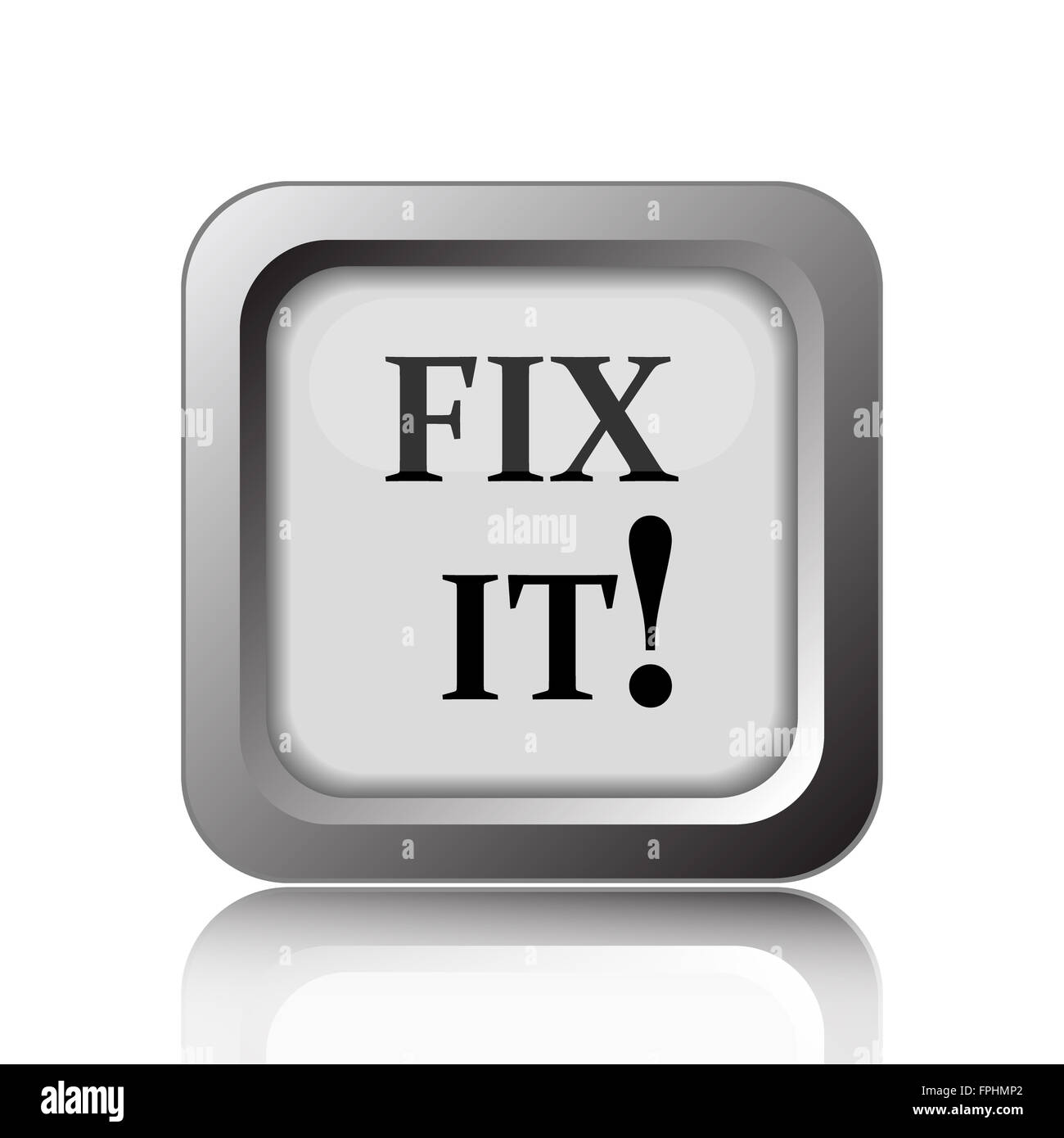 Fix it icon. Internet button on white background Stock Photo - Alamy