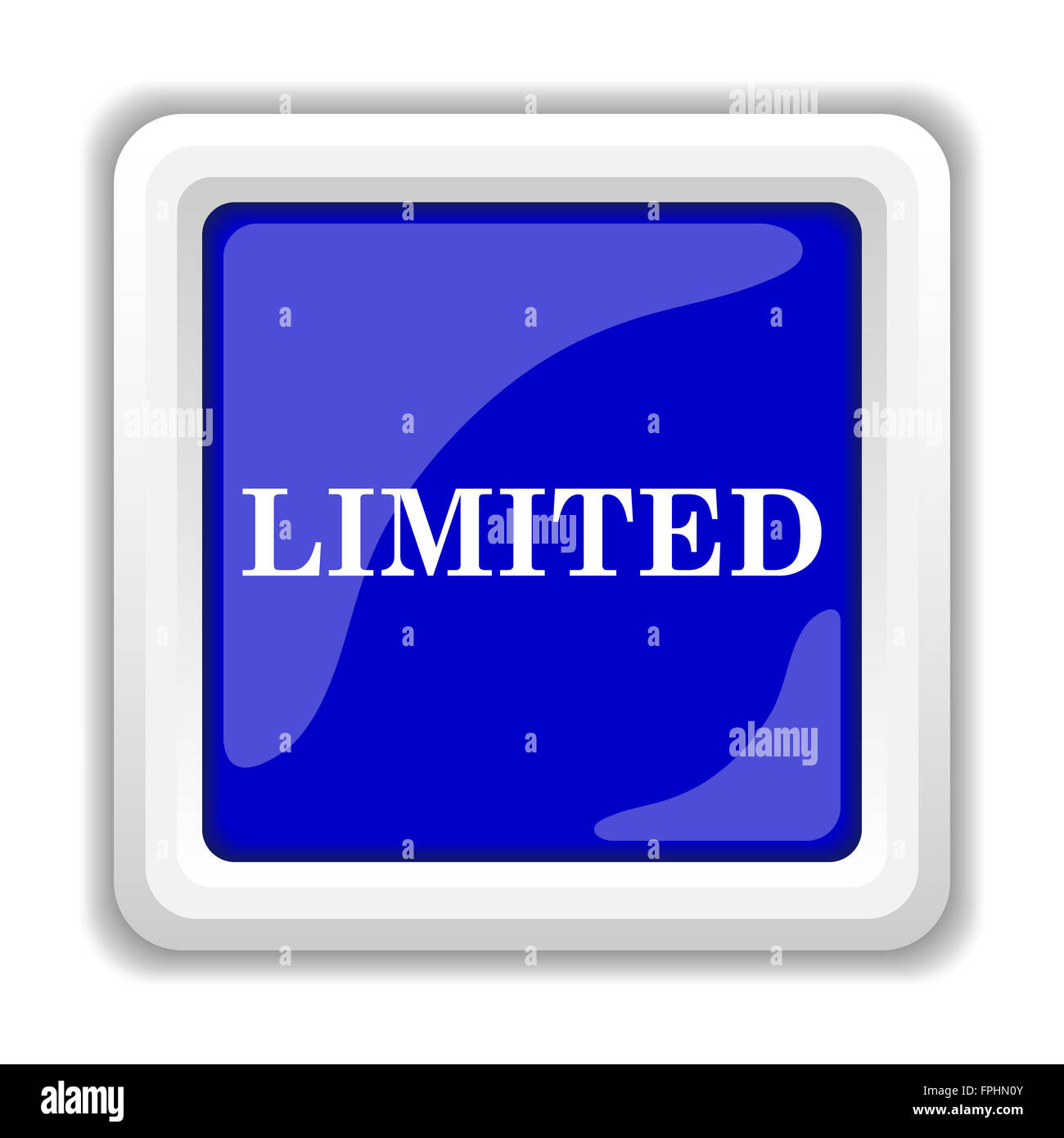 Limited icon. Internet button on white background Stock Photo - Alamy