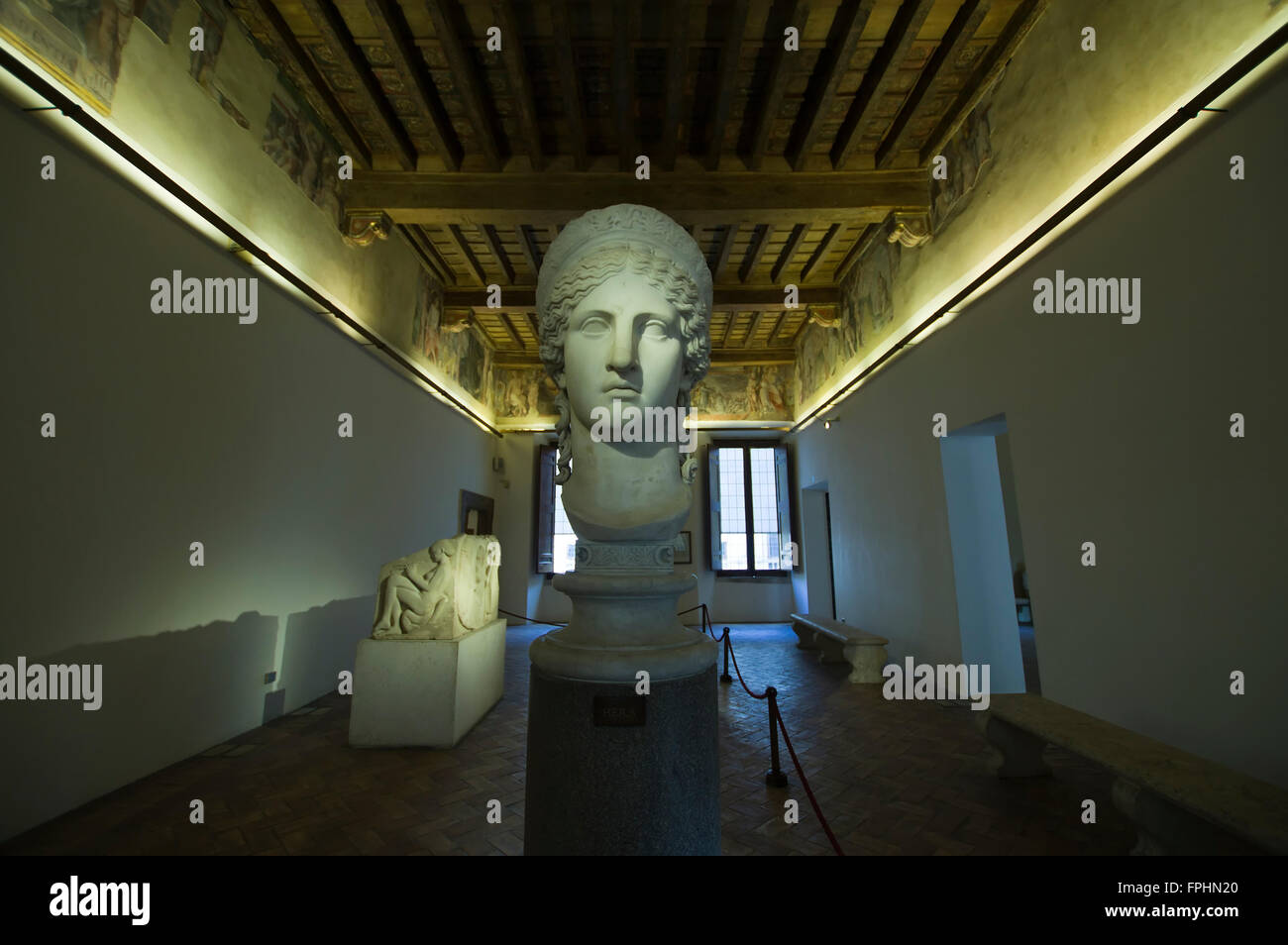 Hera greek goddess marble statue portrait Stock Photo Alamy