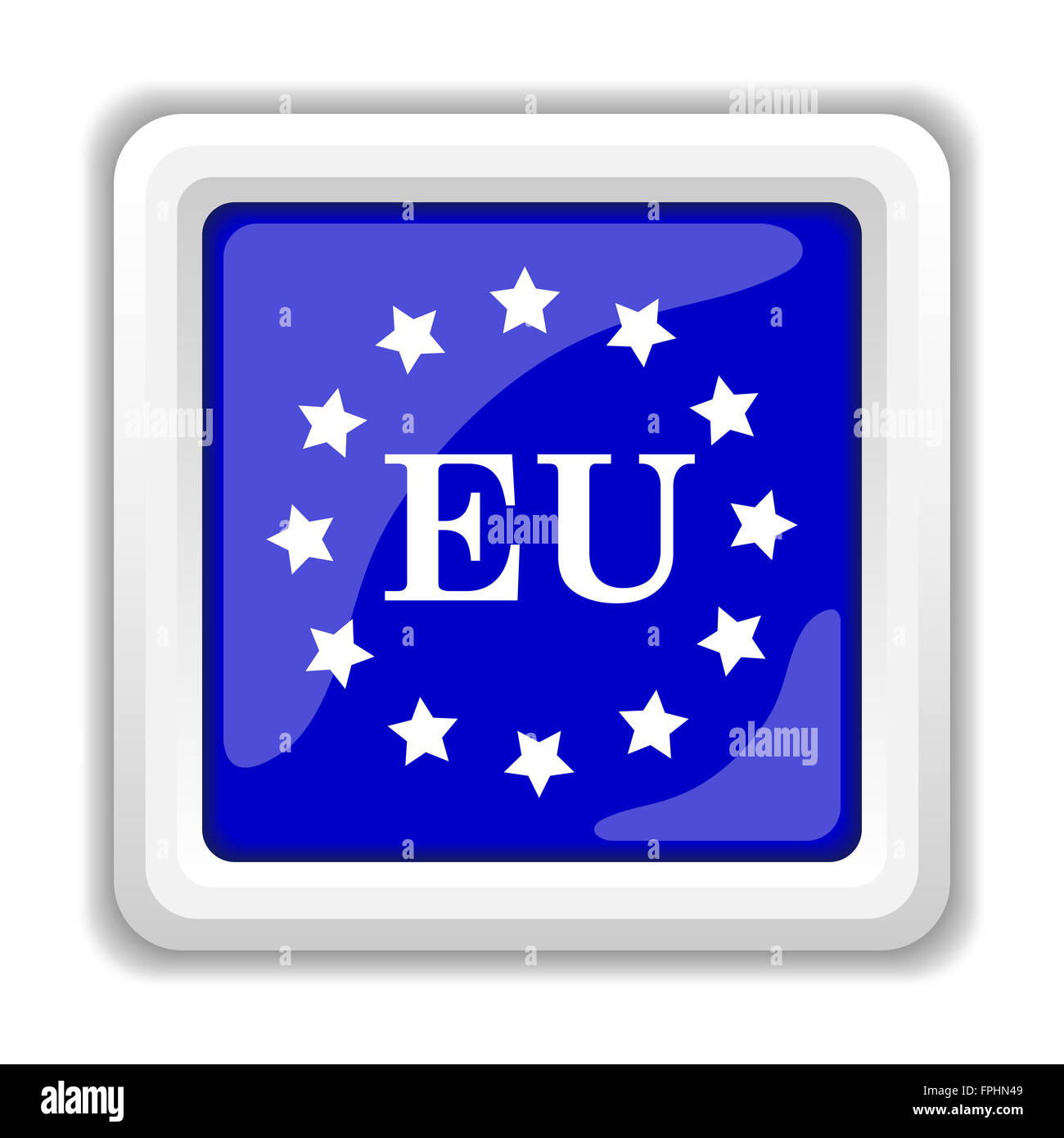 European union icon. Internet button on white background Stock Photo ...