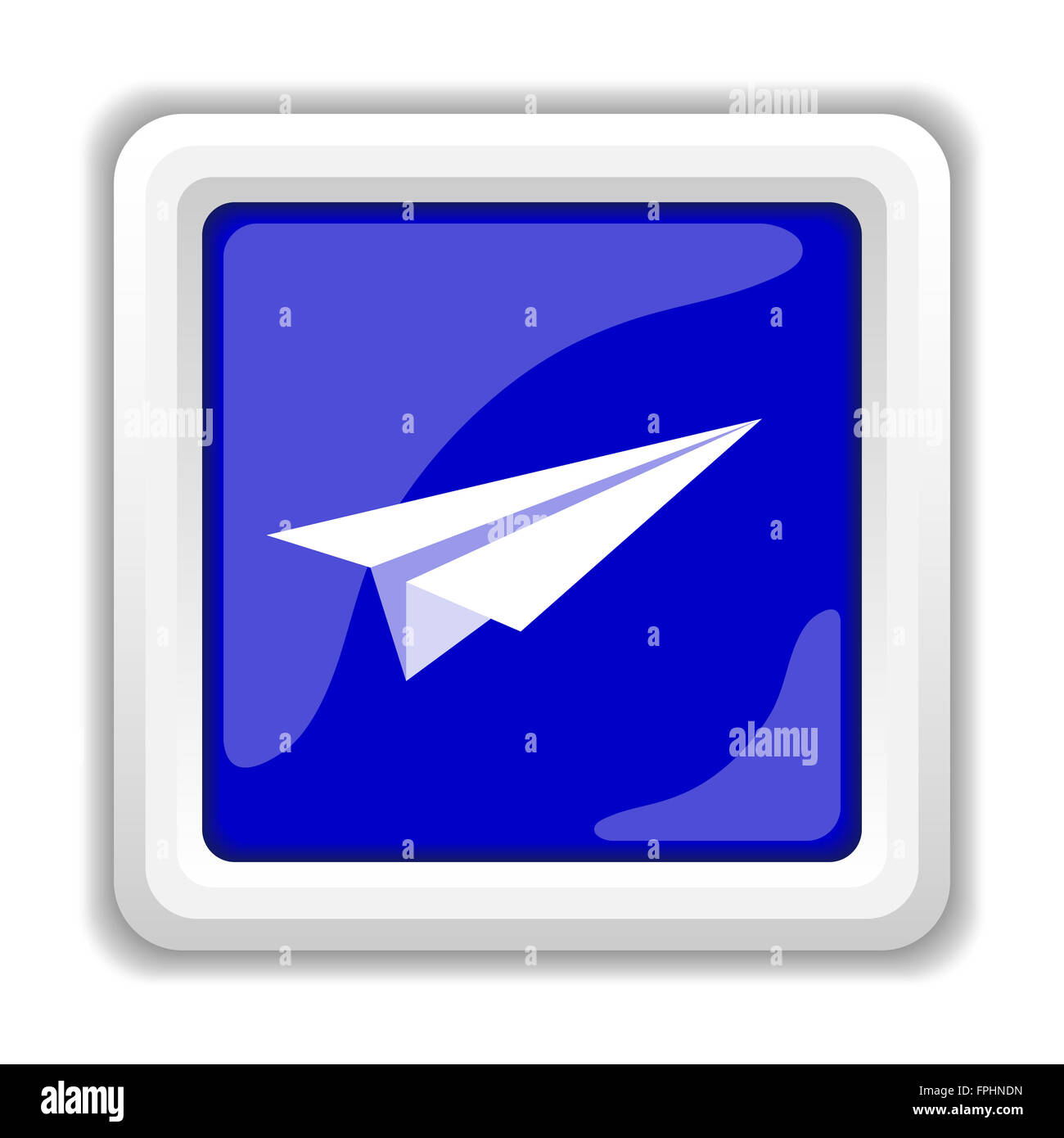 Paper plane icon. Internet button on white background Stock Photo - Alamy