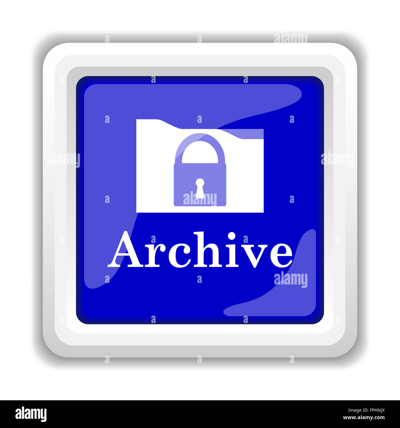 Archive icon. Internet button on white background Stock Photo - Alamy