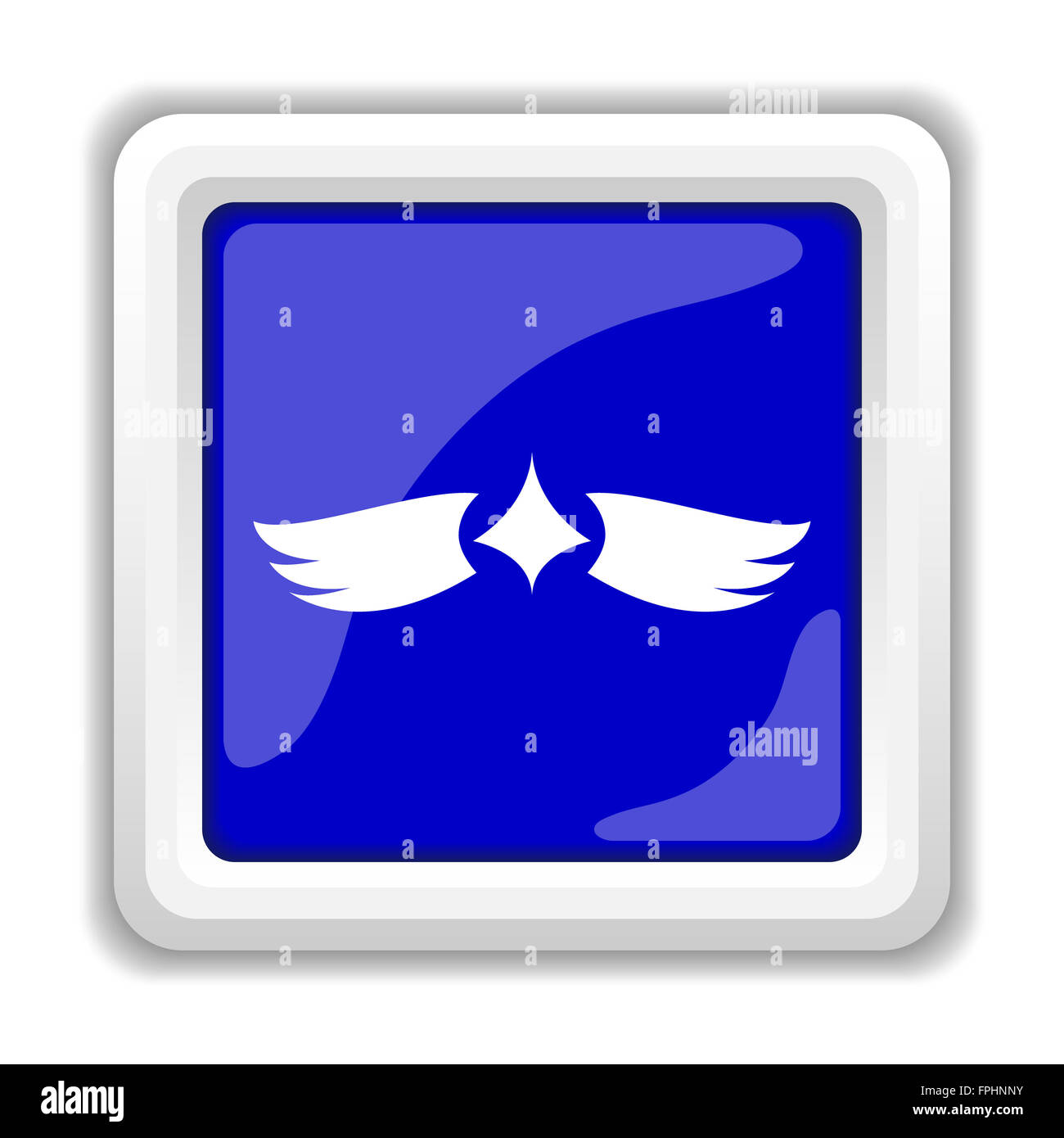 Wings icon. Internet button on white background Stock Photo - Alamy