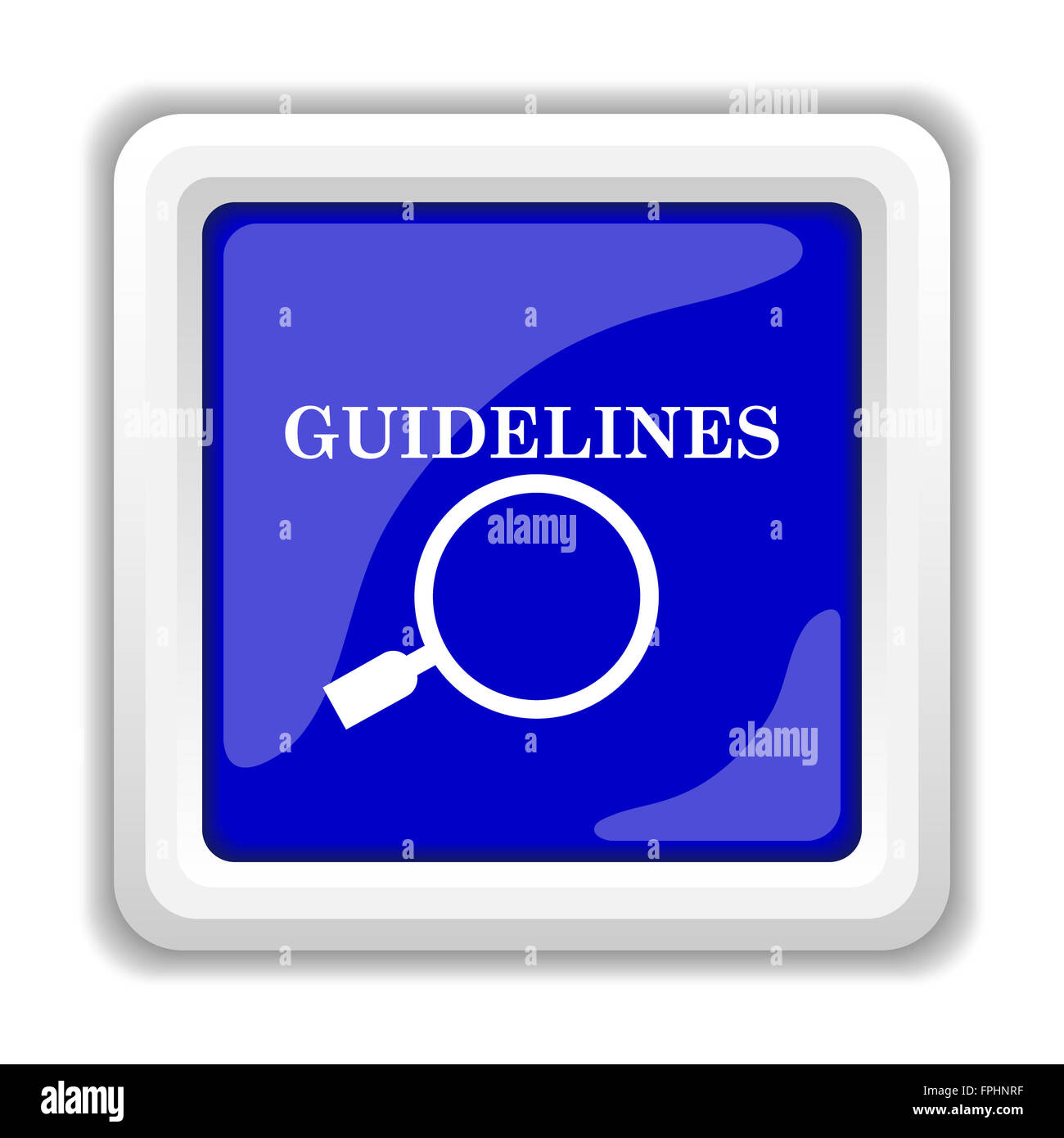 Guidelines icon. Internet button on white background Stock Photo - Alamy