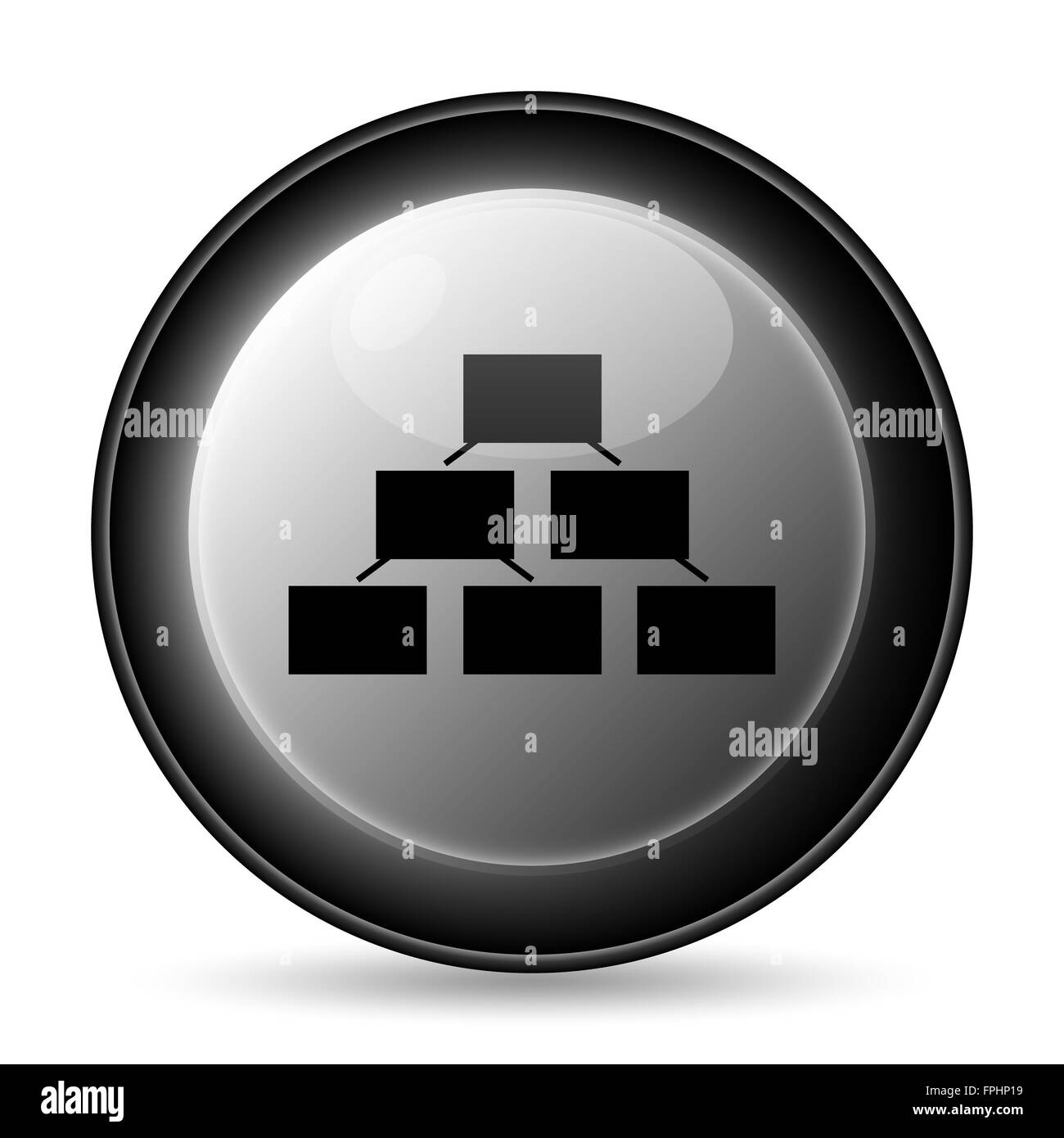 Organizational chart icon. Internet button on white background Stock ...