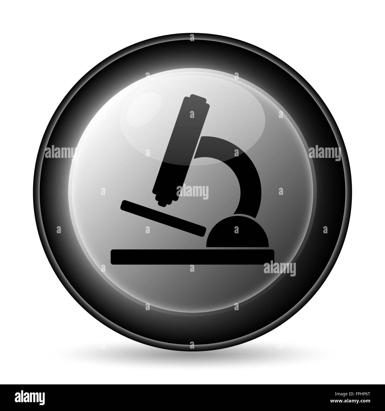 Microscope icon. Internet button on white background Stock Photo - Alamy