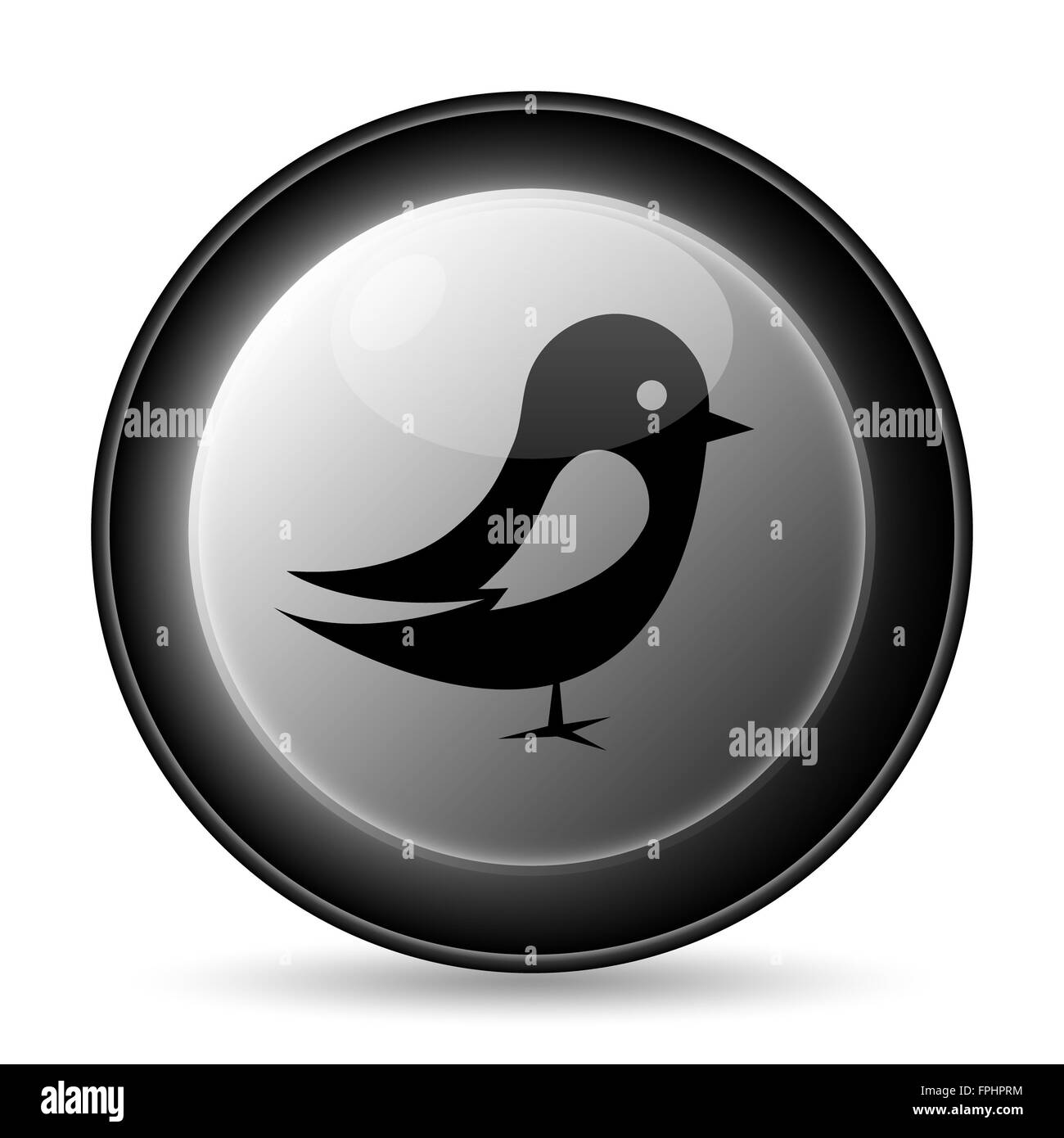 Bird icon. Internet button on white background Stock Photo - Alamy
