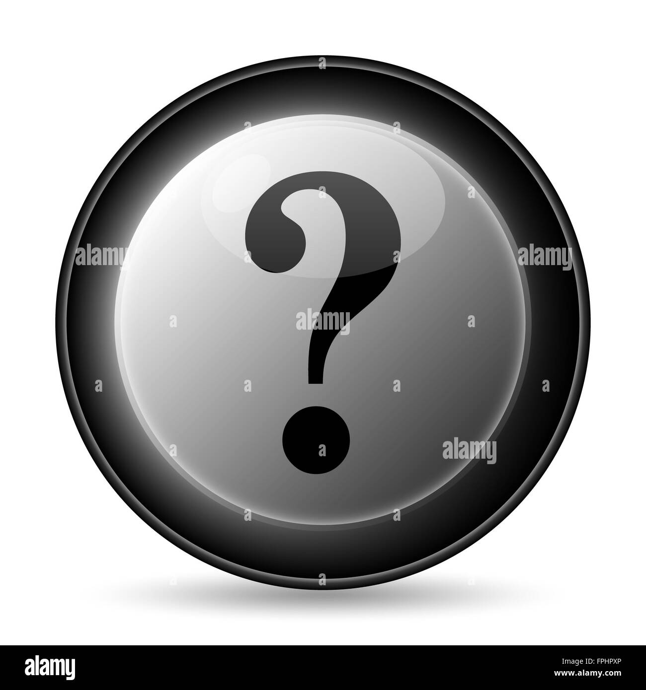 Question mark icon. Internet button on white background Stock Photo - Alamy