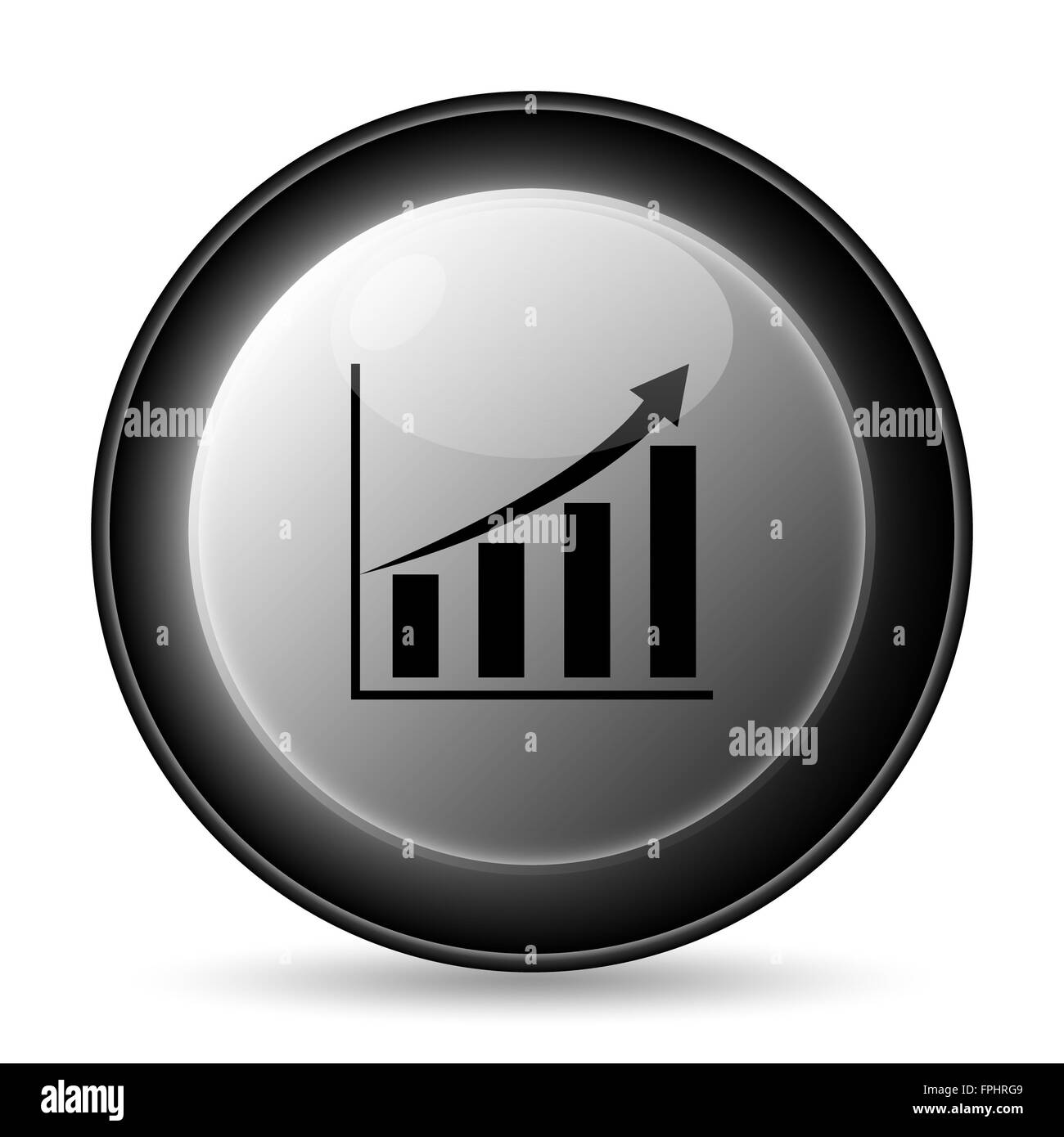 Chart icon. Internet button on white background Stock Photo - Alamy