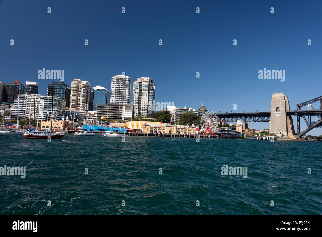 Milsons Point on the north shore close to Harbour Bridge in Sydney in New South Wales, Australia Stock Photo