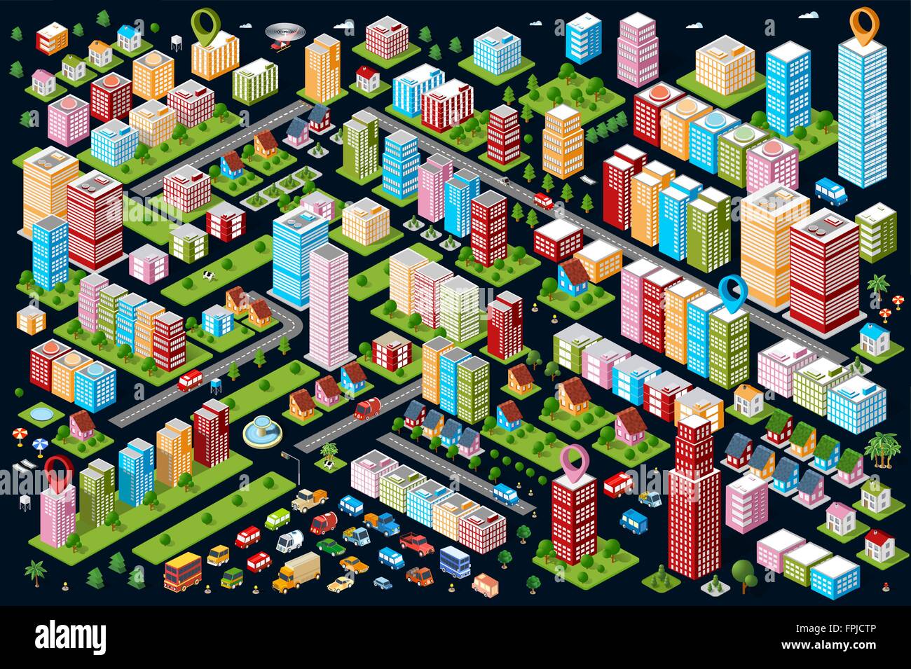 A large set of isometric Stock Vector Image & Art - Alamy