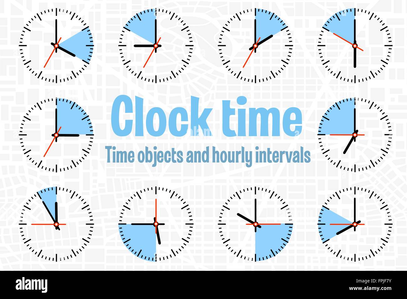Set clock with the timer Stock Vector Image & Art - Alamy