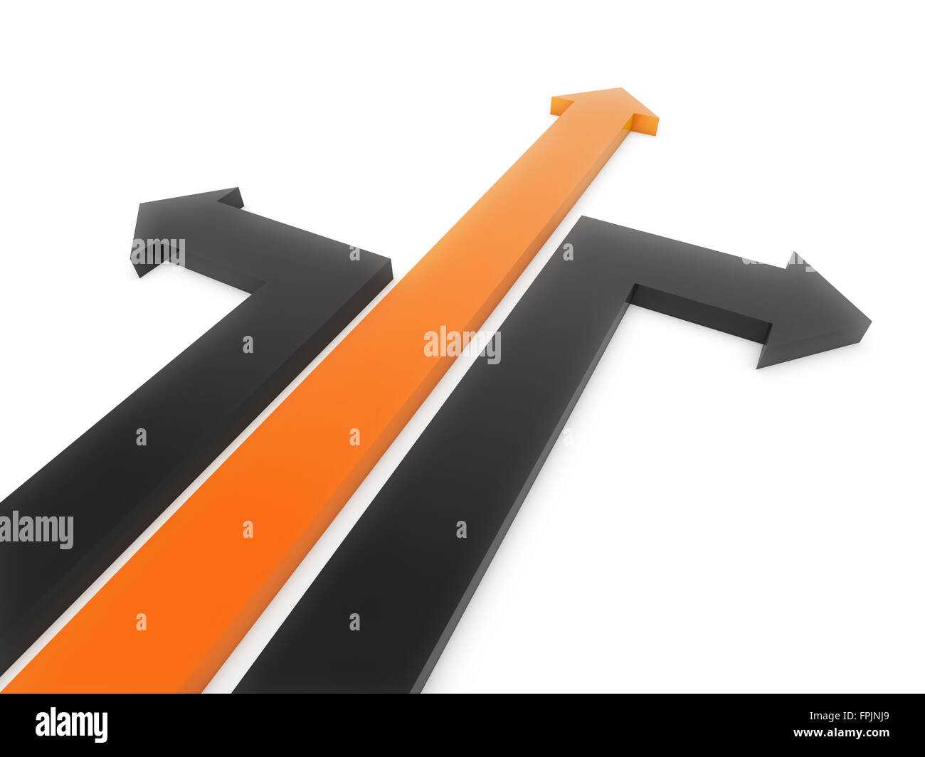 Three way , 3d rendered image Stock Photo - Alamy