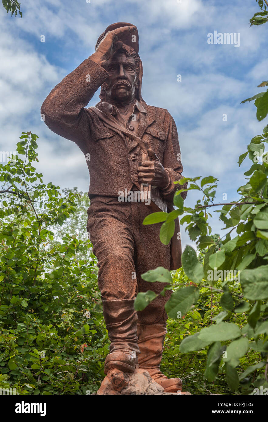 The statue of David Livingstone in MosioaTunya National Park