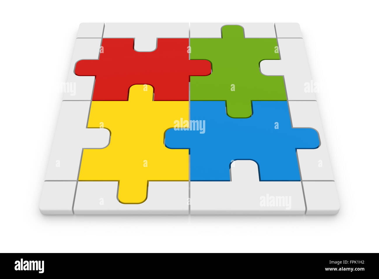 Jigsaw puzzle , This is a computer generated and 3d rendered image ...