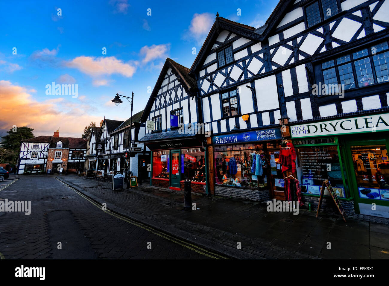 The square, Leominster in Herefordshire, England, located at the