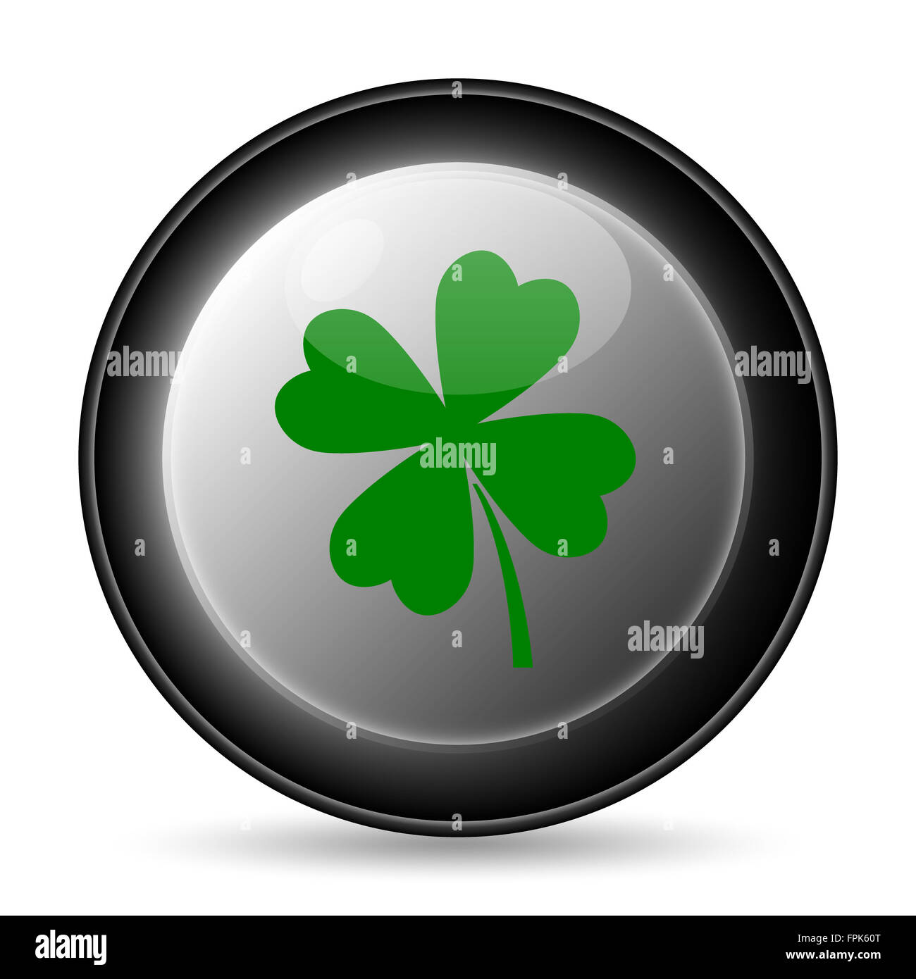 Clover icon. Internet button on white background Stock Photo - Alamy
