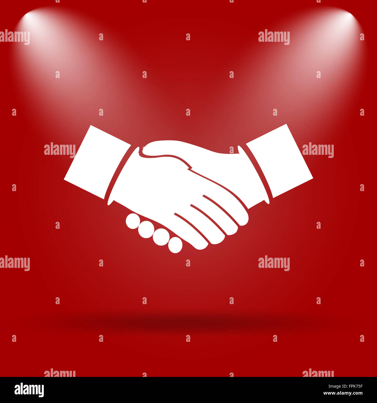 Agreement icon. Flat icon on red background Stock Photo - Alamy