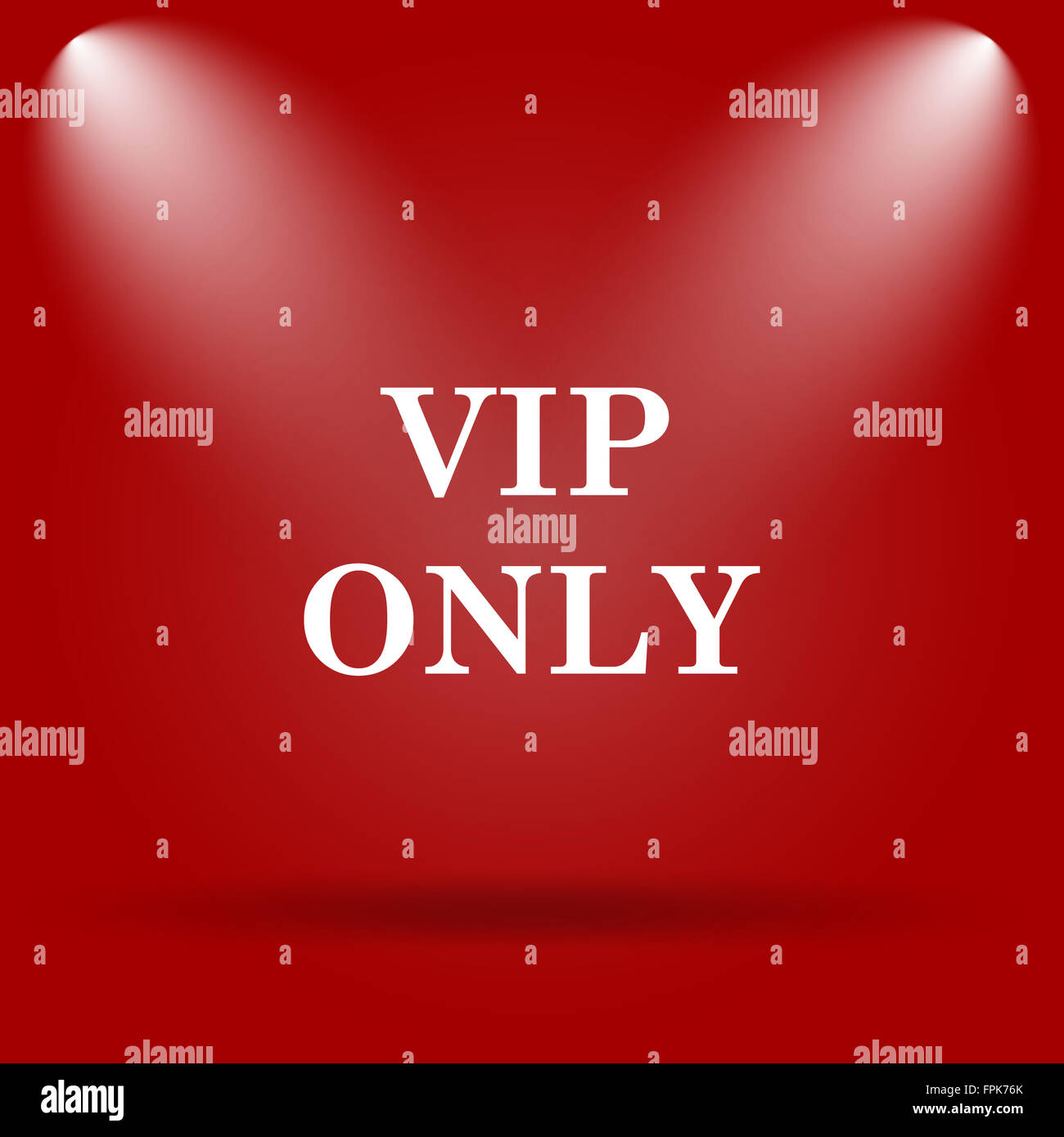 VIP only icon. Flat icon on red background Stock Photo - Alamy