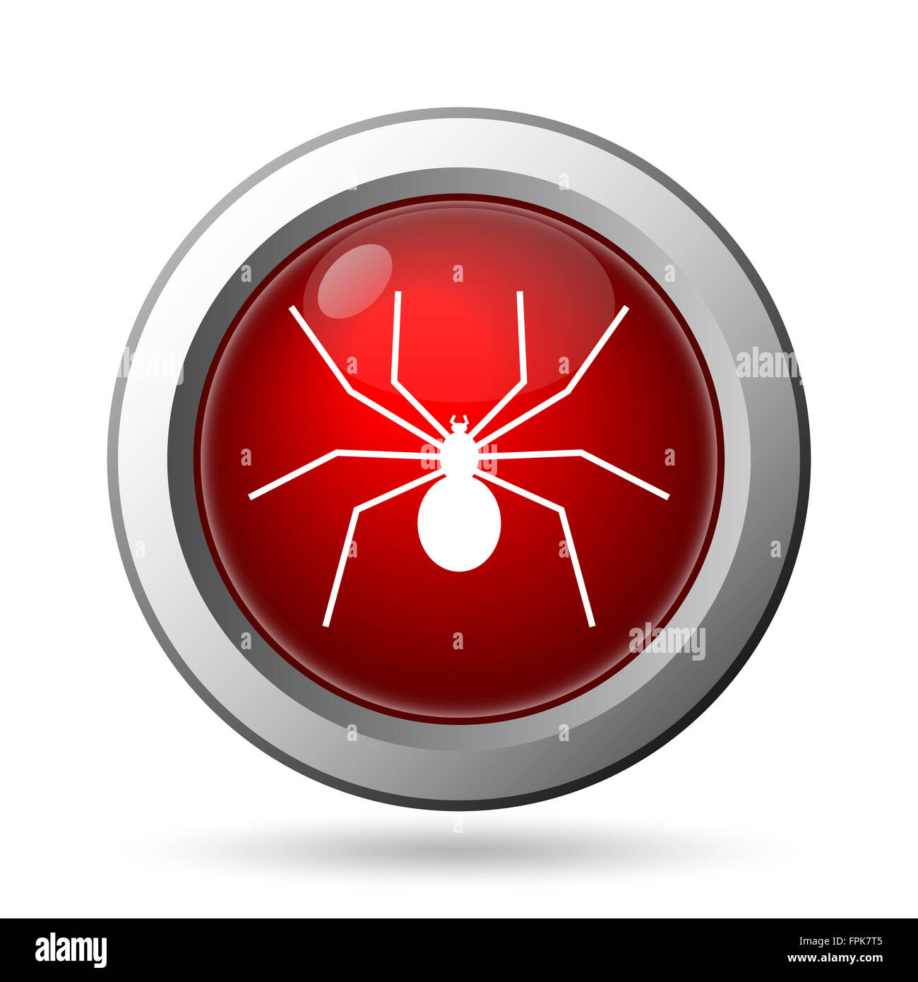 Spider icon. Internet button on white background Stock Photo - Alamy
