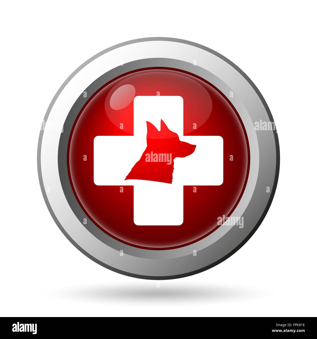 Veterinary icon. Internet button on white background Stock Photo - Alamy