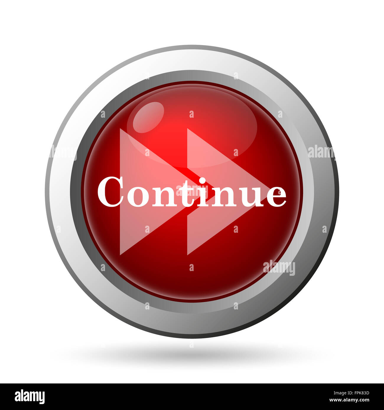 Continue icon. Internet button on white background Stock Photo - Alamy