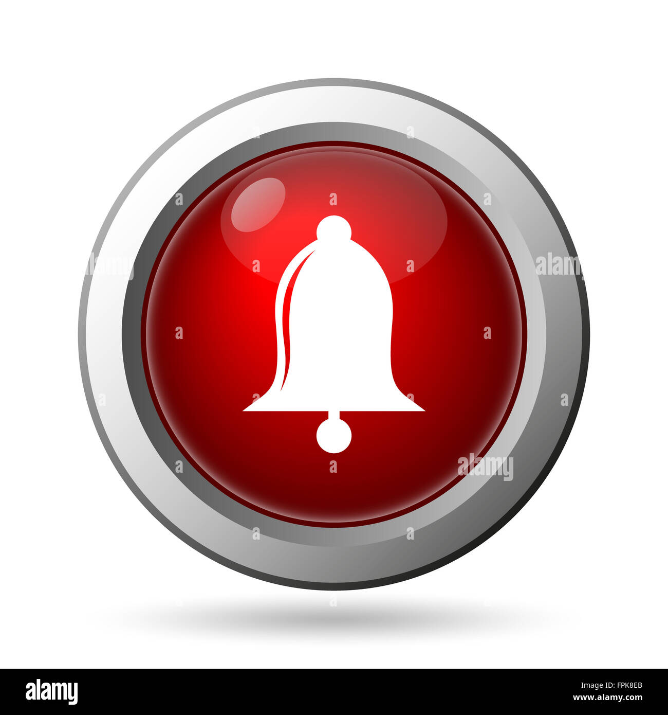 Bell icon. Internet button on white background Stock Photo - Alamy