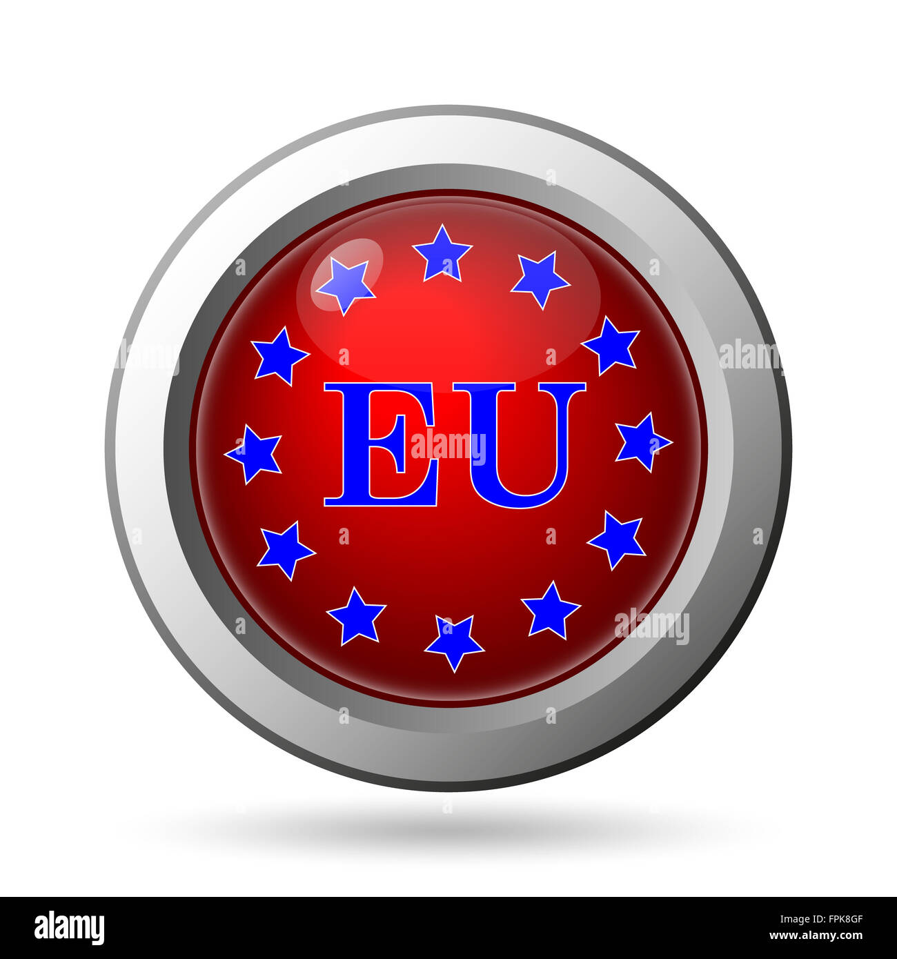 European union icon. Internet button on white background Stock Photo ...