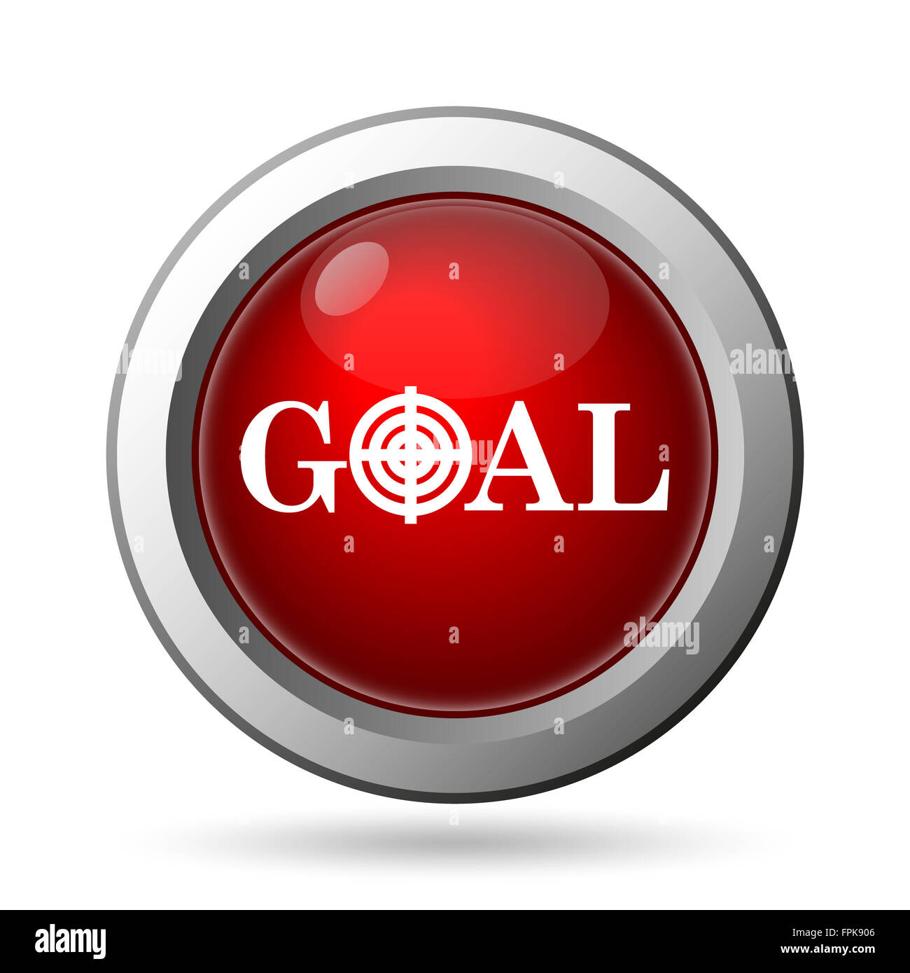 Goal icon. Internet button on white background Stock Photo - Alamy