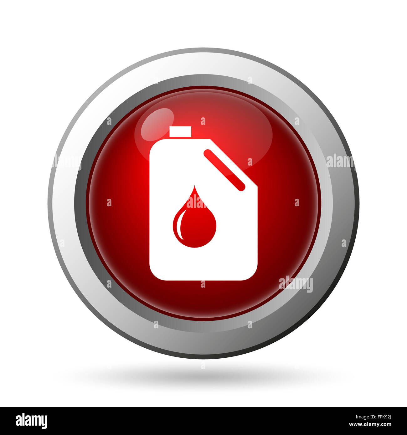 Oil can icon. Internet button on white background Stock Photo - Alamy