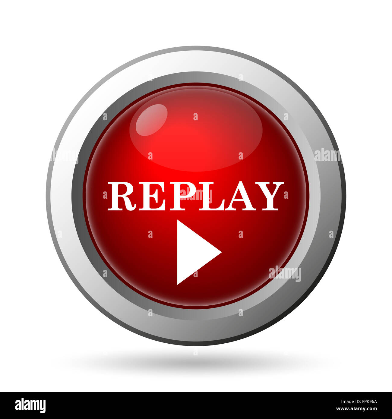 Replay icon. Internet button on white background Stock Photo - Alamy