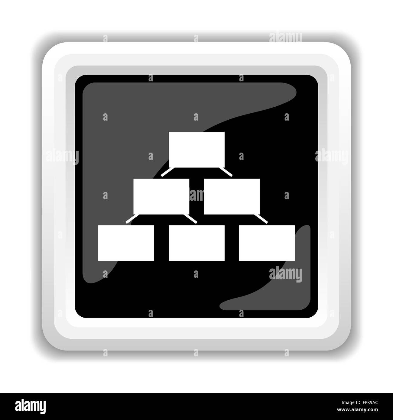Organizational chart icon. Internet button on white background Stock ...
