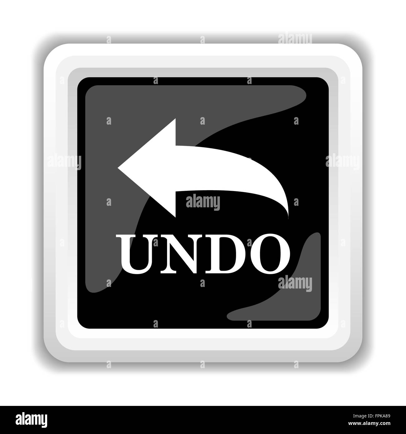 Undo icon. Internet button on white background Stock Photo - Alamy