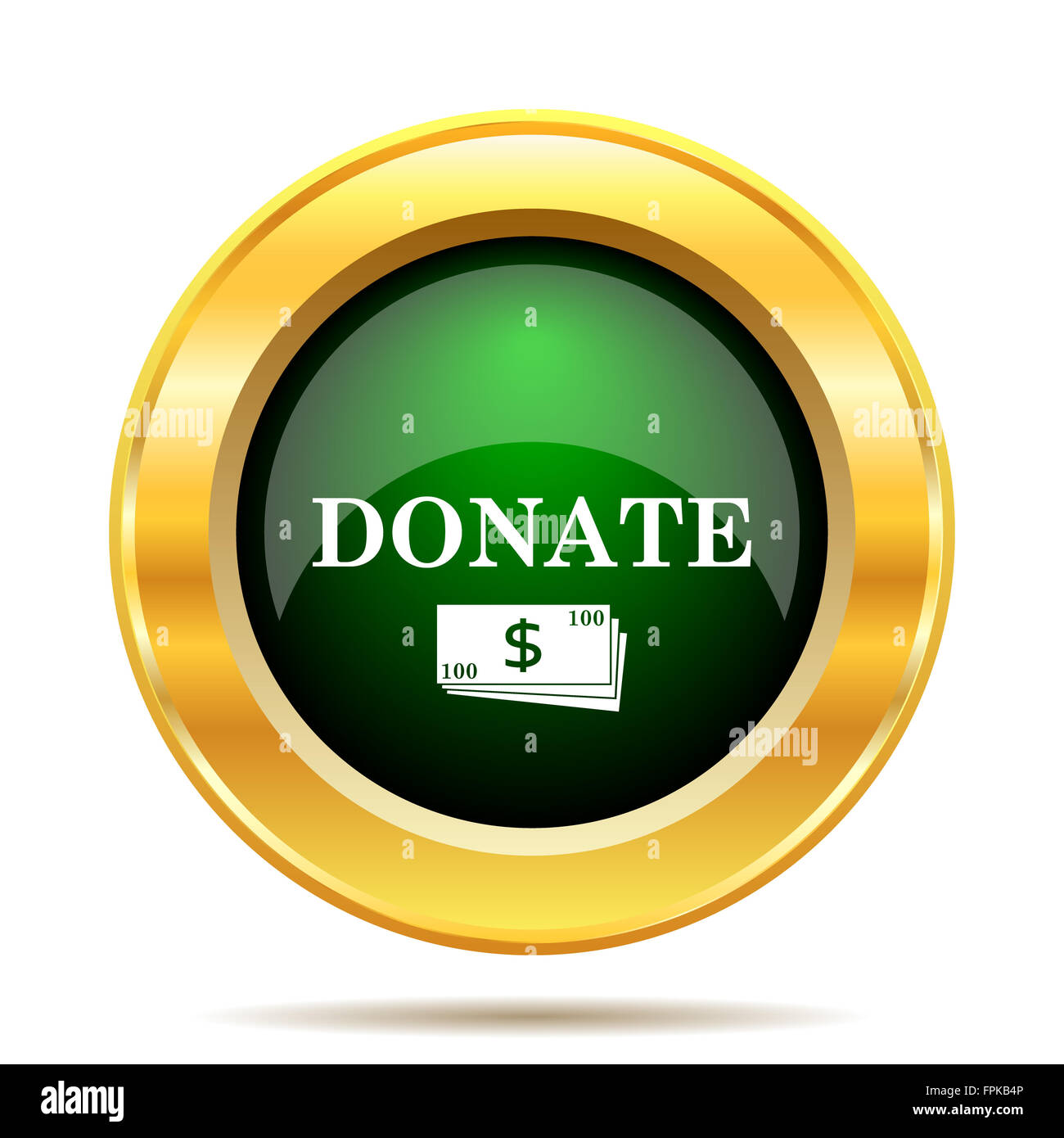 Donate icon. Internet button on white background. Stock Photo