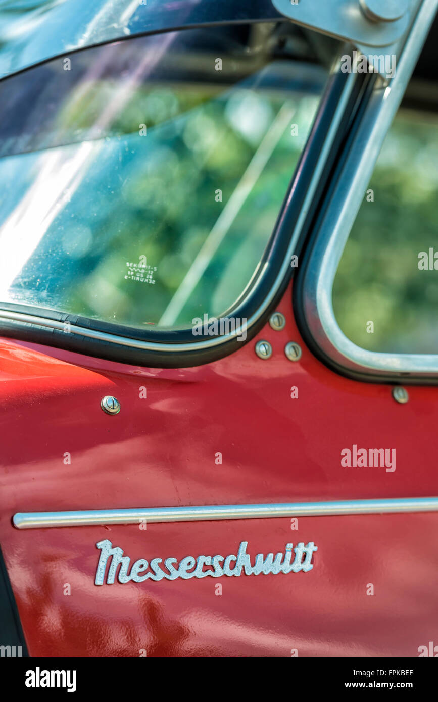 Elsenfeld, Bavaria, Germany, Messerschmitt microcar KR 200, year of manufacture 1960, cubic capacity 191 cubic centimetres, Stock Photo