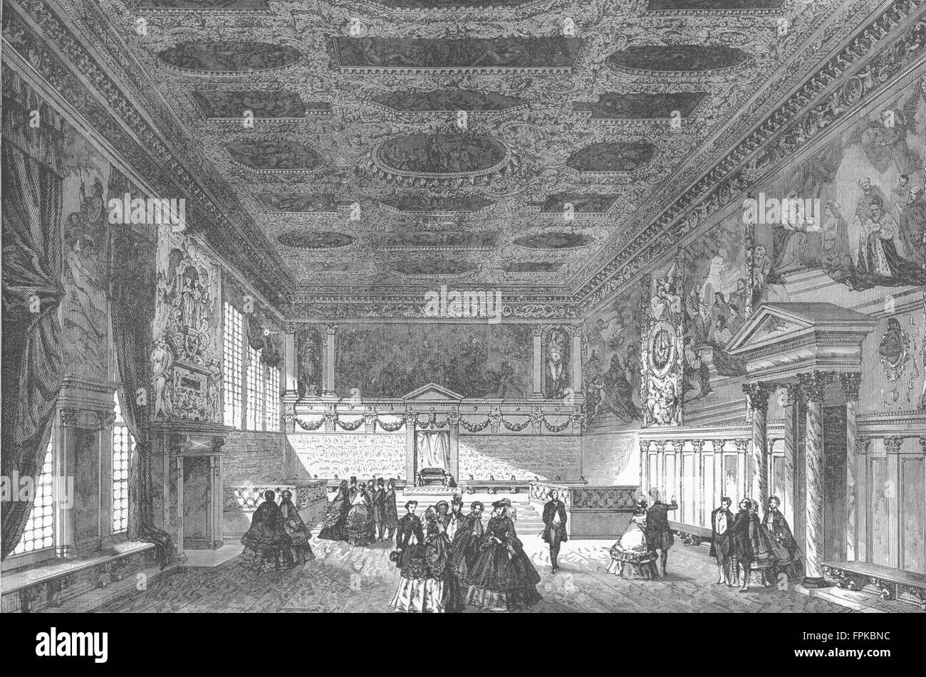 VENICE: Ducal Palace , antique print 1880 Stock Photo