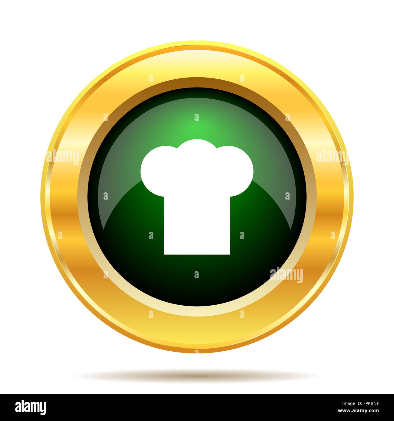 Chef icon. Internet button on white background Stock Photo - Alamy