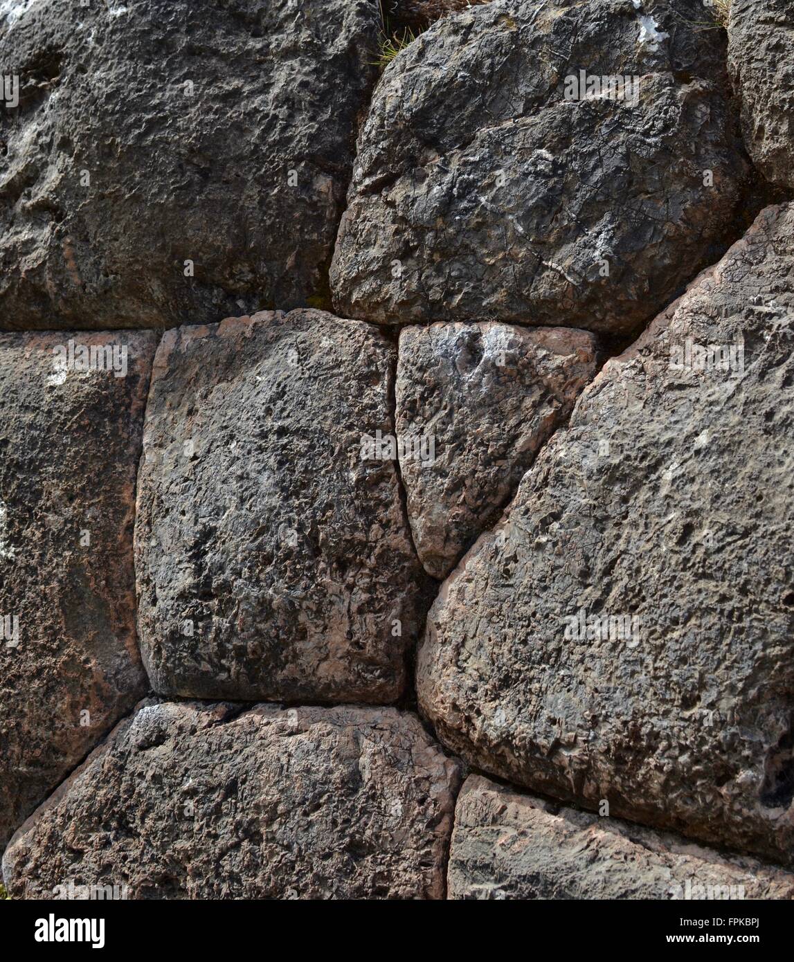 Inka stonework, Peru Stock Photo